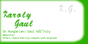 karoly gaul business card